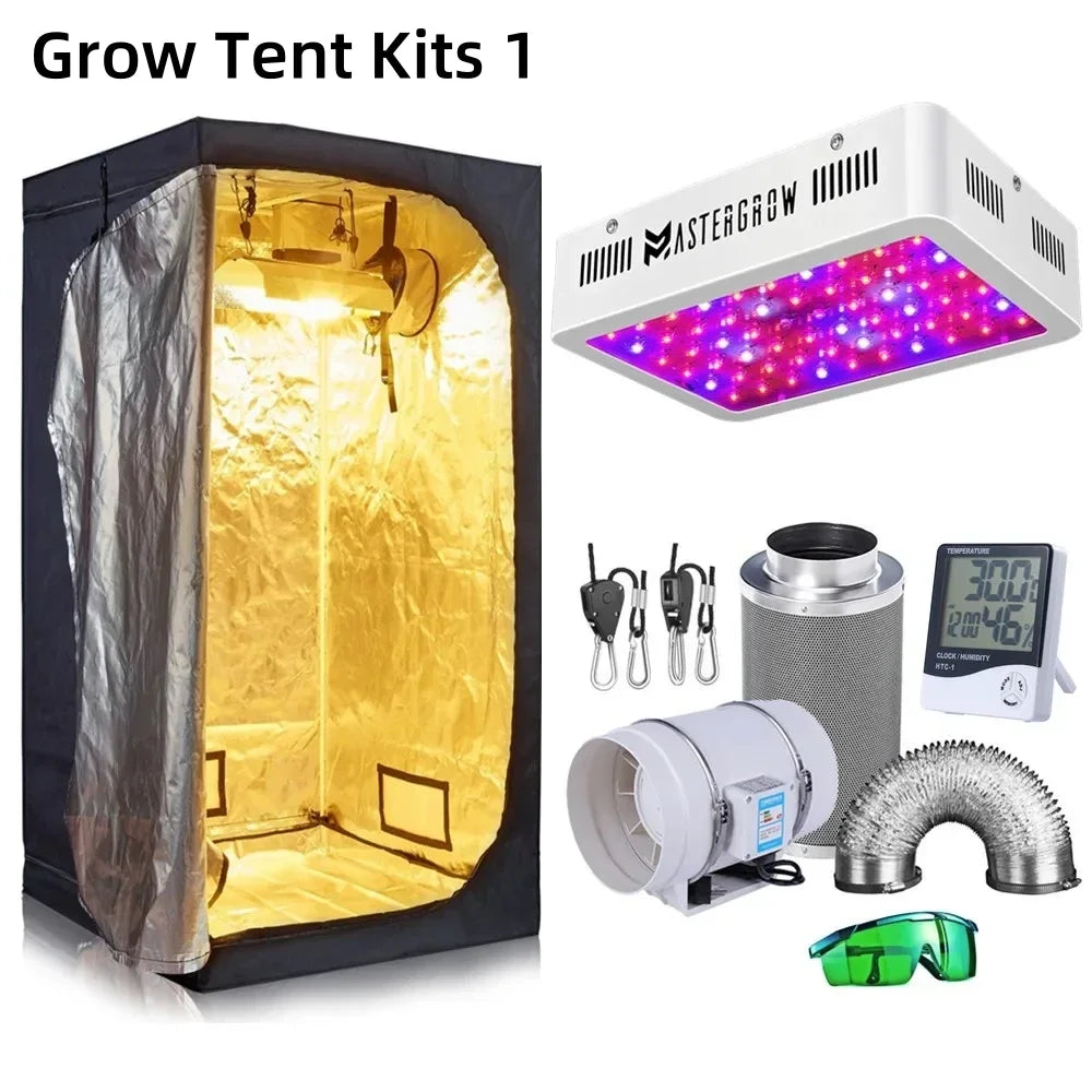 Kit Indoor Completo 1000W | LED Full Spectrum + Grow Tent + Filtro de Carbón | Todo en 1