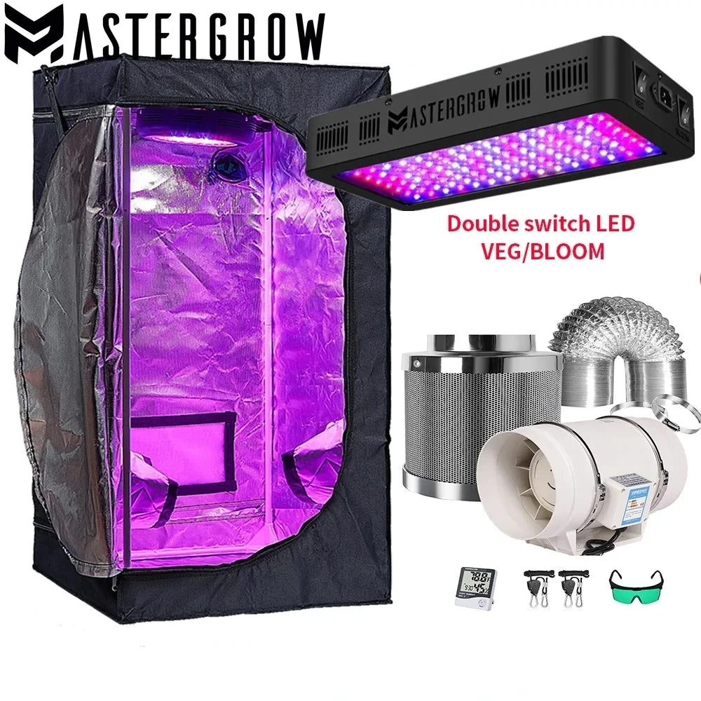 Kit Indoor Completo 1000W | LED Full Spectrum + Grow Tent + Filtro de Carbón | Todo en 1