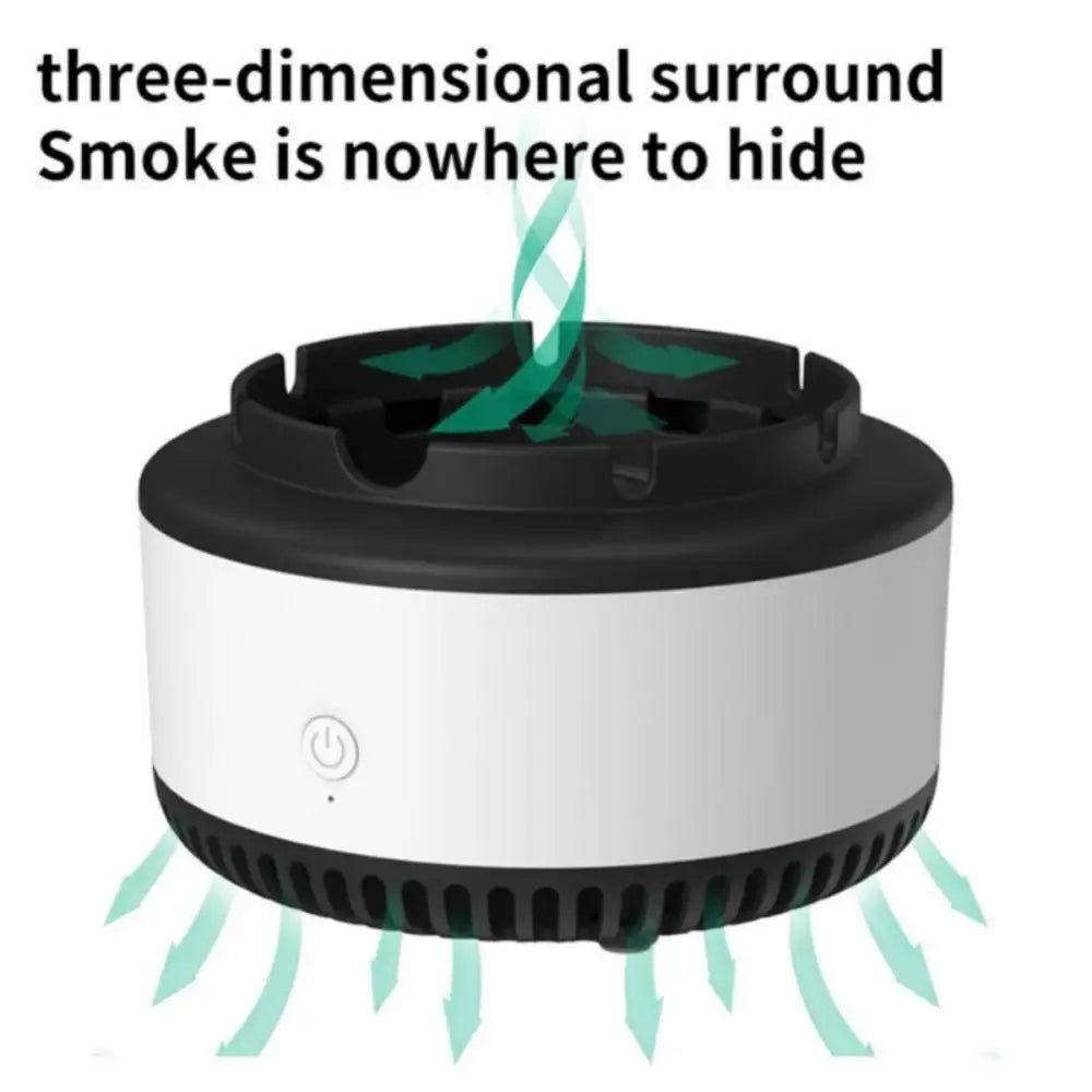 Air Purifier Ashtray, Anti-Smoke Self-Extinguishing Ashtray, Anti-Odor Smokeless Ashtray Tray for Car, Removes Odor, Smoking Accessories